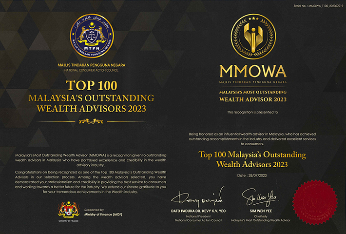 Top 100 Outstanding Malaysia Wealth Advisor
